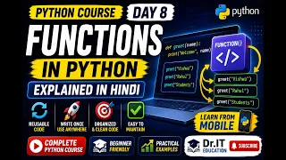 Python Functions Simplified in Hindi Your Ultimate Beginner s Guide Day 8