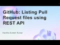 GitHub Listing Pull Request files using REST API
