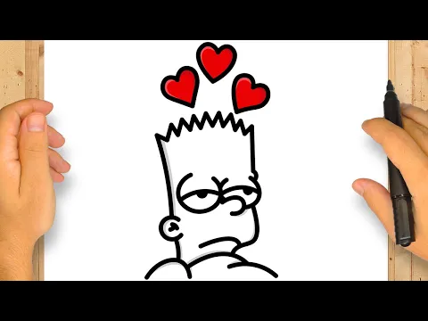 Download MP3 COMO DESENHAR O BART SIMPSON SAD | Bart Simpson Apaixonado | Passo a Passo Simples e Fácil