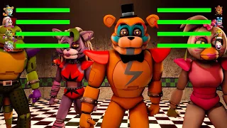 Download FNAF vs SECURITY BREACH Fighting Animations with Healthbars Compilation MP3