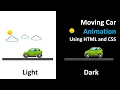 Moving Car Animation using HTML and CSS Keyframes