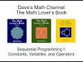 The Math Lover s Book Section 8 4 Lesson 1 Constants Variables and Operators