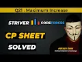 Maximum Increase Striver CP Sheet Codeforces Competitive Programming