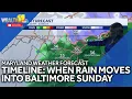 Rain and a few wet snowflakes likely for Maryland this afternoon