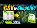 How to Convert CSV with X Y Coordinates to Shapefile Points in QGIS 2026
