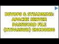 DevOps SysAdmins Apache server password file htpasswd encoding
