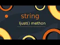 RK ljust string method in python