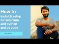 install setup for selenium python vs code info tube