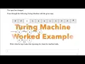 Turing Machine Worked Example