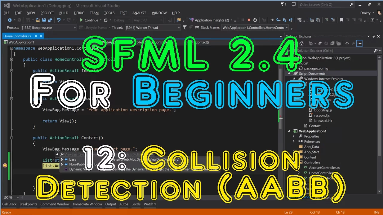 SFML 2.4 For Beginners - 12: Collision Detection (AABB).