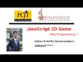 JavaScript 2D Game Development Java Institute Rehan Kulnitha