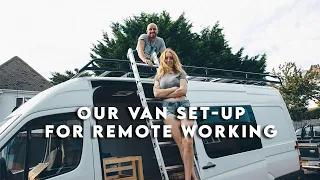 We have INTERNET in our Van! Remote Working Set-Up | Sprinter Van Conversion Ep 12 | VAN LIFE UK
