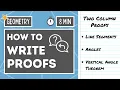 How To Write GEOMETRY PROOFS Segments and Angles Geometry Online Lesson