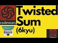Twisted Sum 6 kyu codewars Javascript