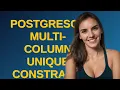 Dba PostgreSQL multi-column unique constraint and NULL values