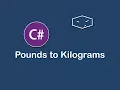 pounds to kilograms in c