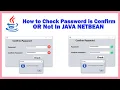 How to Check Password is Confirm or Not in Java Netbean Programming Language