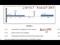 Engineering Science N4 STATICS - Cantilever AUGUST 2023 mathszoneafricanmotives