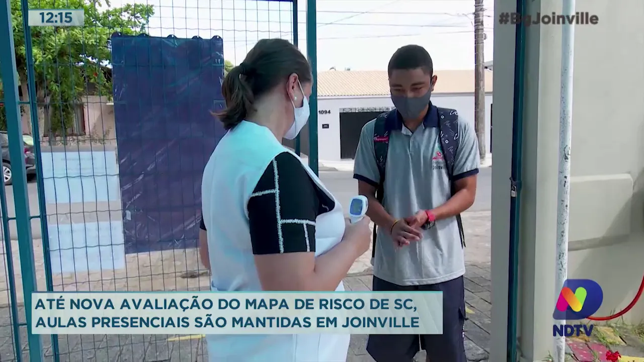 Até nova avaliação do mapa de risco de Santa Catarina, aulas presenciais são mantidas em Joinville