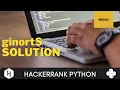 ginortS Solution Python Hackerrank Solution English
