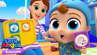 C'est l'heure d'aller a l'école | Comptines avec Bébé Louis | Little Angel Français