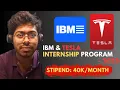 IBM Tesla Internship Program - 2025 Free Resources Complete Guide Software Engineer