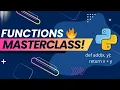 Python Tutorial - Functions in Python Explained Hindi 2025 def return args kwargs