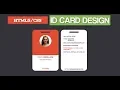 Simple ID Card UI Design Using HTML5 CSS