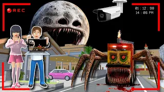 Yuta Mio Panik CCTV Merekam THE MOON WAKES UP Di Depan Rumah😱| Sakura School Simulator