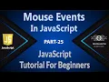 25 Mouse Events In JavaScript JavaScript Mouse Events Mouse Functions JavaScript