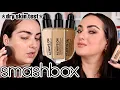 NEW SMASHBOX ALWAYS ON SKIN-BALANCING FOUNDATION Dry Skin Wear Test