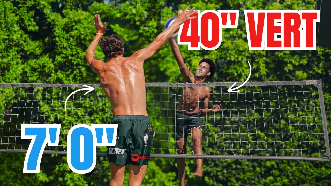 Backyard Volleyball with 7 FOOT D1 HITTER