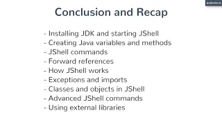 JShell Basics 18 - Conclusion