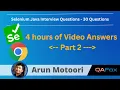 Selenium Java Interview Questions - Part 2 30 Questions answered