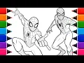Spider-Man Coloring Page I Red Blue or Red Black