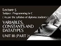 Programming in C - Unit III