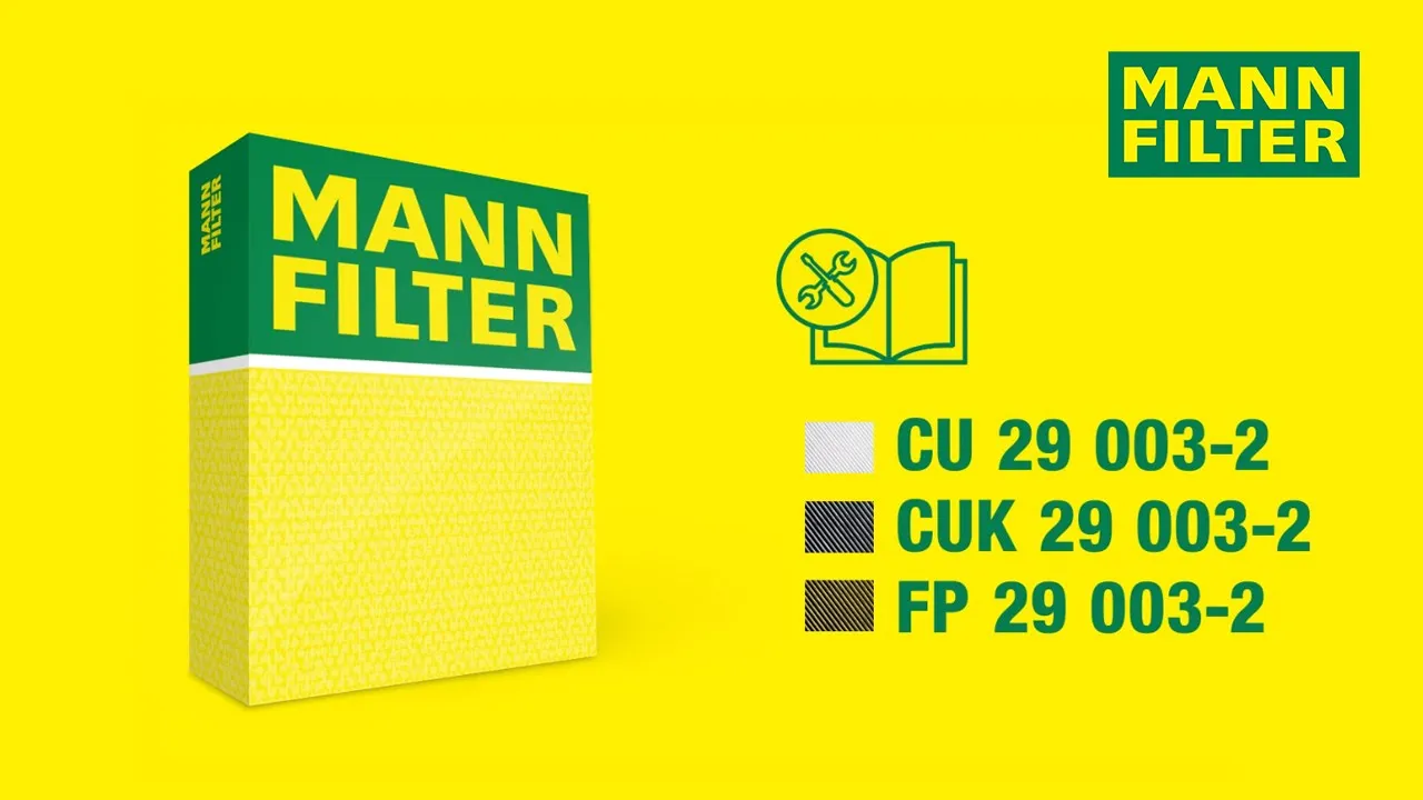 How to change a cabin air filter by MANN-FILTER I CU 29 003-2 I CUK 29 003-2 - FP 29 003-2