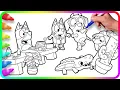 BLUEY Coloring Pages - Doctor Do you know How to color Bluey Bingo Honey Snickers