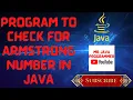Armstrong Number in Java MR JAVA PROGRAMMER