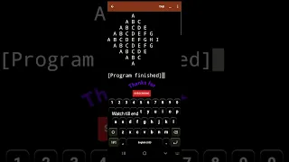 Diamond alphabets pattern