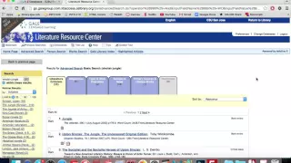 How to Use the Literature Resource Center Database - For SJSU students