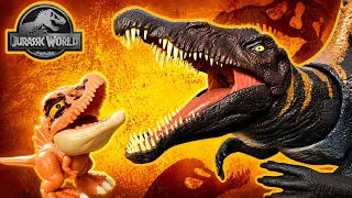 LOS DINOSAURIOS BUSCAN A SUS DINO BEBÉS!! T REX, SPINO, BUMPY, GIGANOTOSAURIO & MÁS!!