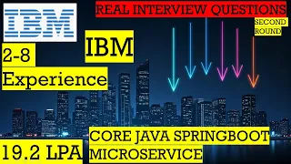 Core Java Java 8 Spring Boot Microservice Docker Interview Questions IBM Real Interview