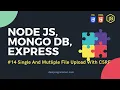 Node JS and Multer Upload Single or Multiple Files with CSRF Protection