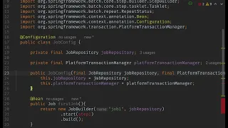 Spring Batch Create your first job and step