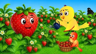 चिड़िया की स्ट्रॉबेरी Strawberry की खेती|tony chidiya kahani achha achha ranu chidiya cartoonspicture