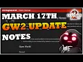 Todays Guild Wars 2 Patch CHANGES - March 17th GW2 News