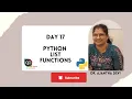 Day 17 - Python List functions Built-in List Functions