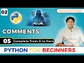 05 Comments in Python Python Full Course for Beginners in Hindi Foundation College