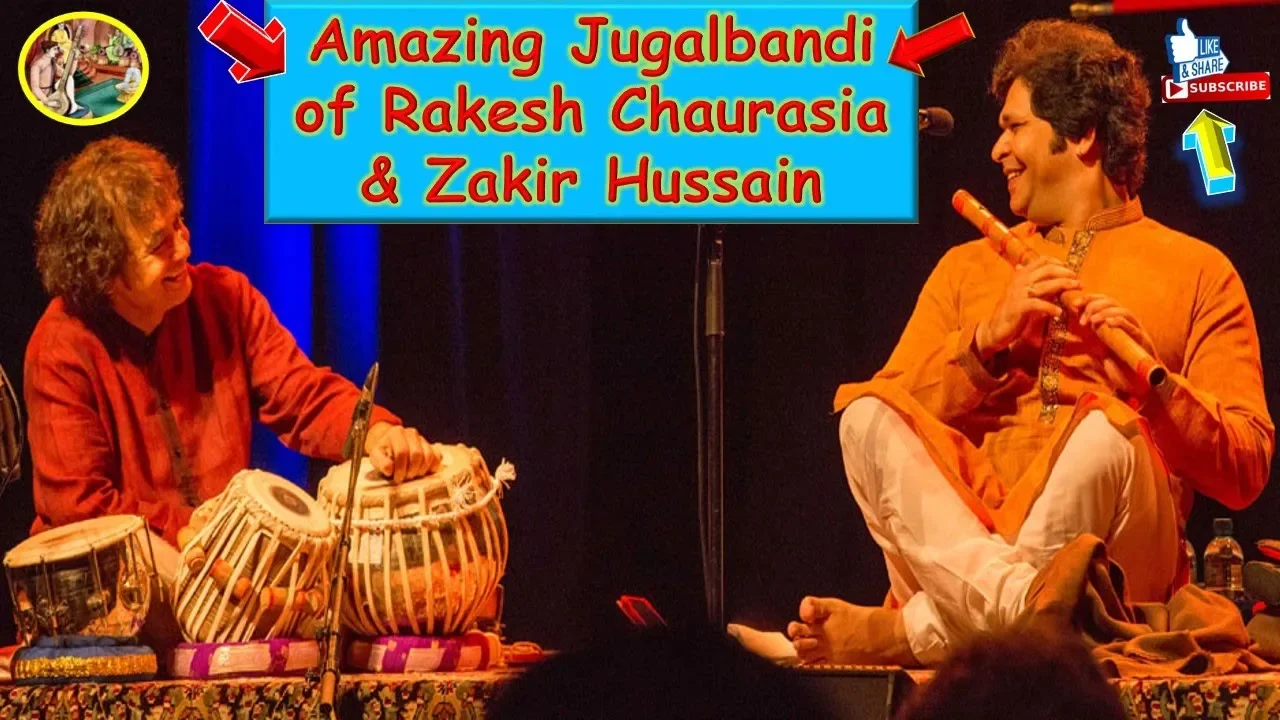 Amazing Jugalbandi of Rakesh Chaurasia(Flute-Bansuri) & Ustad Zakir Hussain best live performance Amazing Jugalbandi of Rakesh Chaurasia(Flute-Bansuri) & Ustad Zakir Hussain best live performance